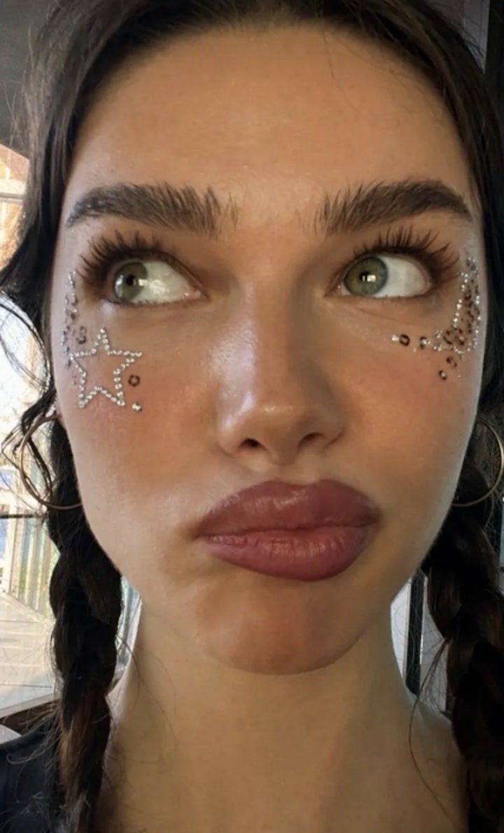 Rhinestone Star Face